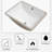 18.5"X14" White Ceramic Rectangular Undermount Bathroom Sink With Overflow