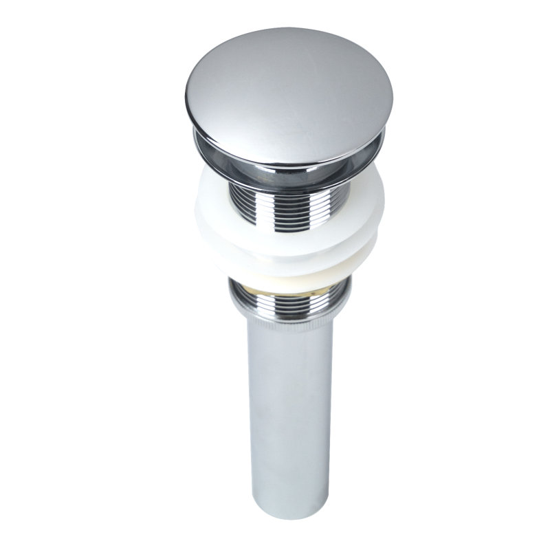 Polished Chrome Pop-Up Bathroom Sink Drain with Overflow