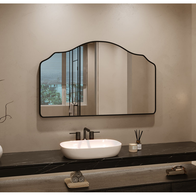  Miroir asymétrique Miroir mural irrégulier Miroirs rectangulaires uniques pour salle de bain, vestibule, salon, chambre à coucher