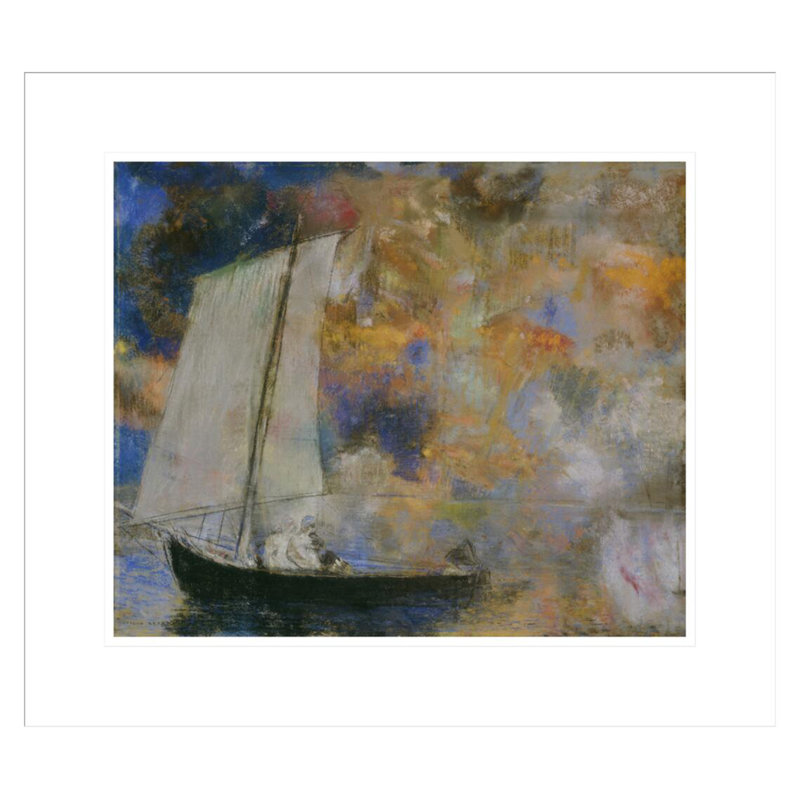 «Flower Clouds» par Odilon Redon, impression giclée sur cadre, H 17,75 po x l 20,2 po