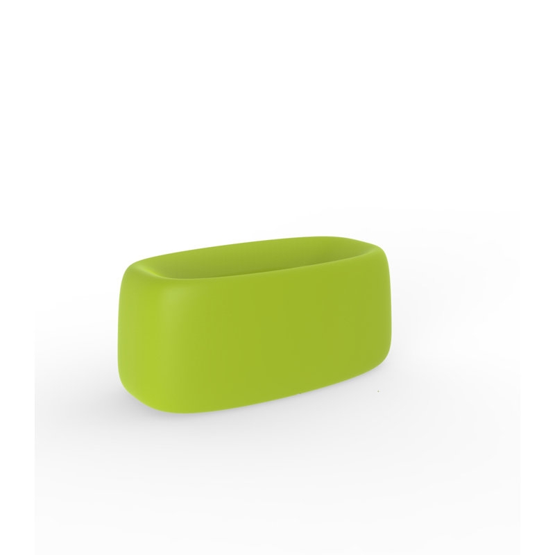 Jardiniere Lacquered Polyethylene Pot Planter, 11.5" H x 24.75" W x 12.5" D, Ice
