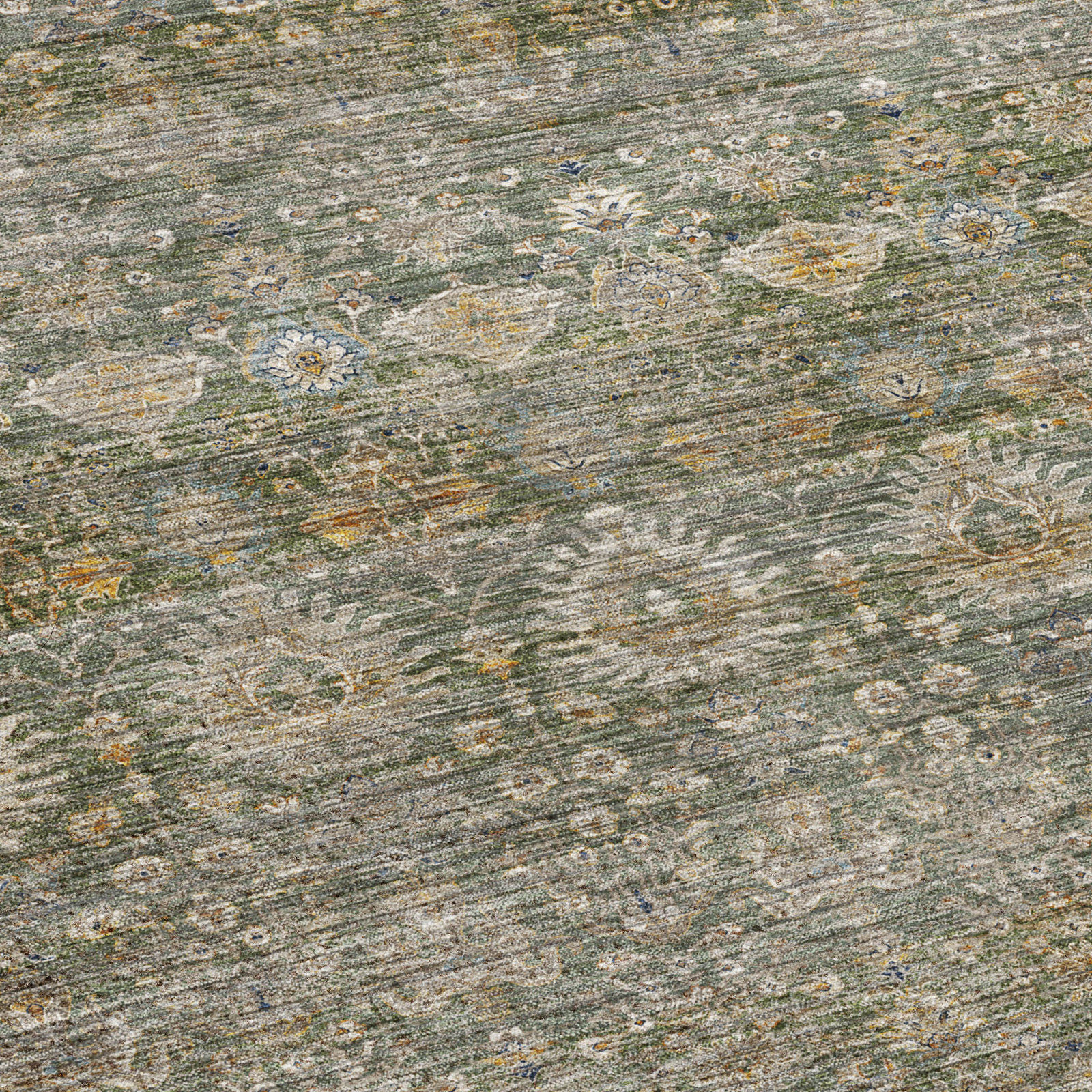 Premium Machine Washable Tirico Traditional Rug, Basil, 3' x 5'