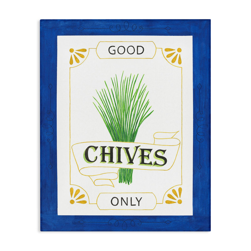 Good Good Chives Only, conception de Lara Beeston, H 48 po x l 36 po