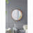 31.5" Round Pine Wood Mirror