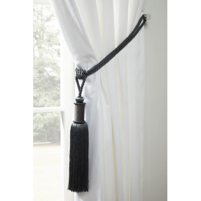 Jayda Charcoal Polyester 60cm Curtain Holdback/Tieback