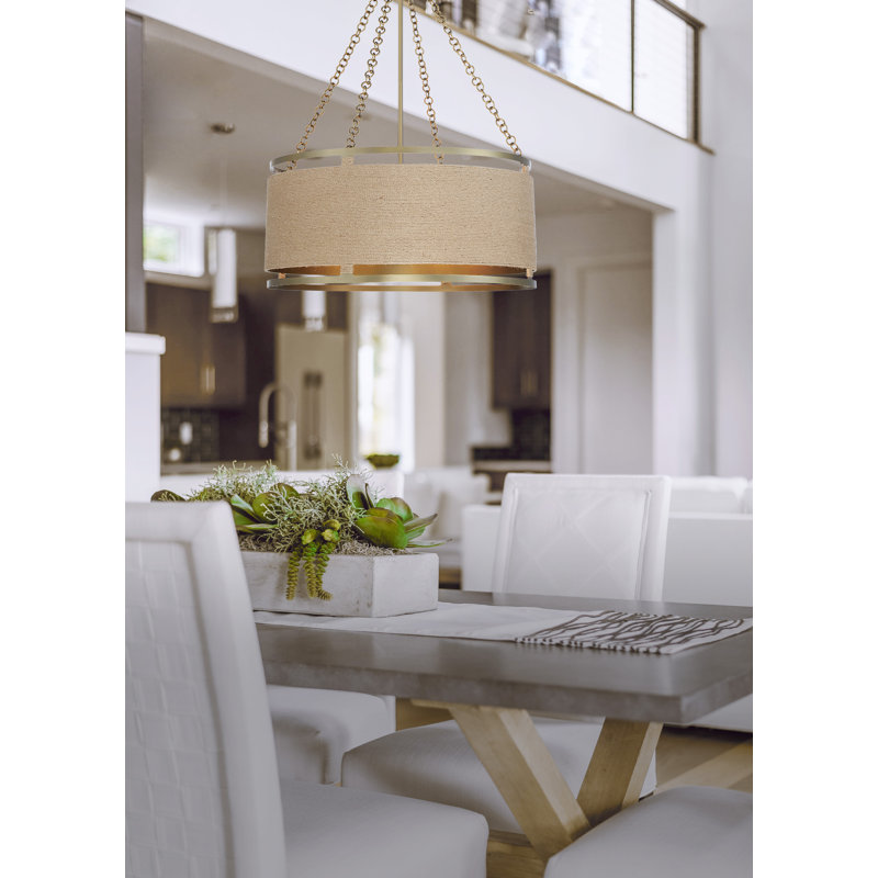 Everly Quinn Windward Passage Soft Brass Pendant Light