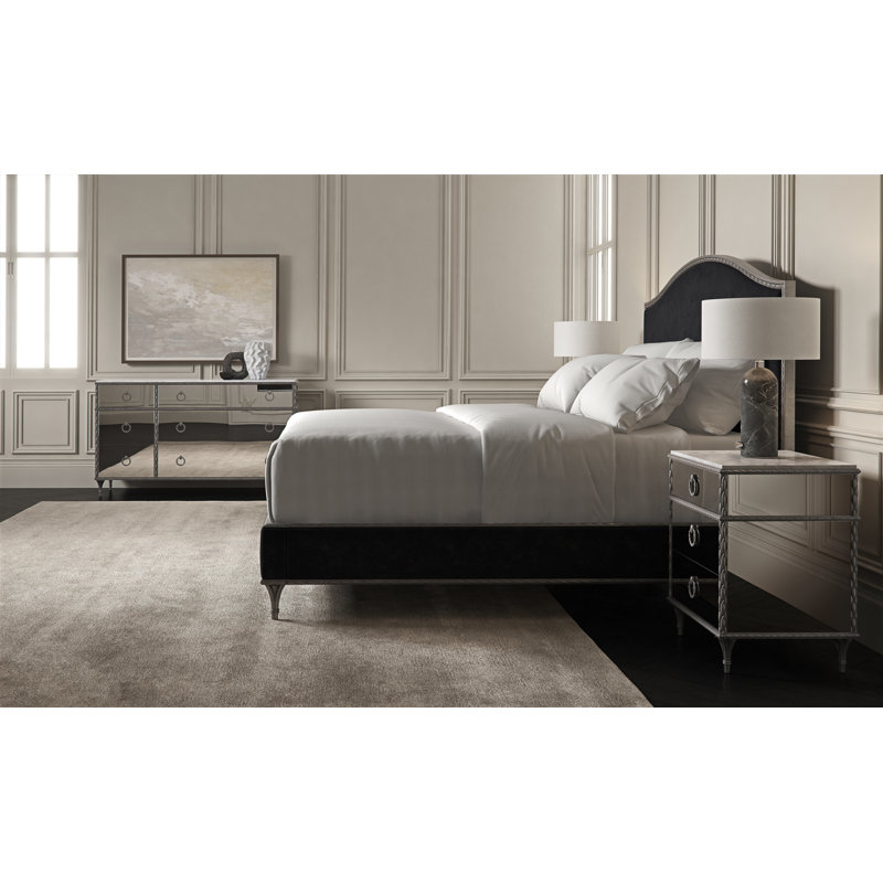 Fontainebleau Upholstered Bed, Queen, Black