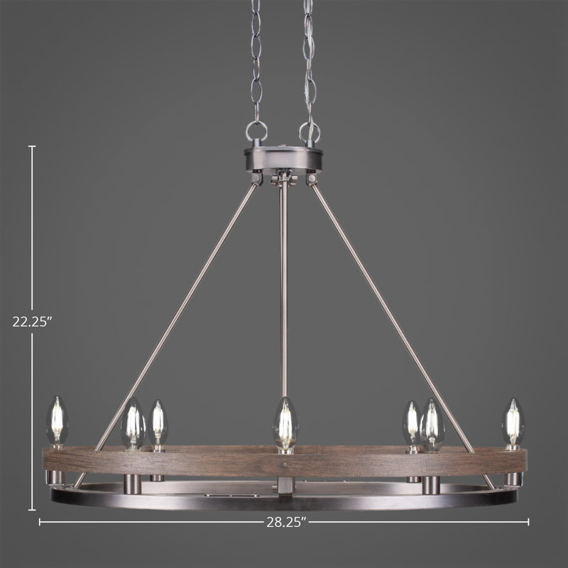 Lustre ovale 8 lumières Belmont