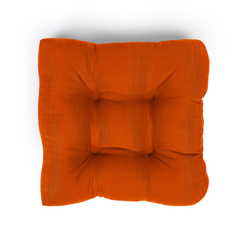 Reversible Seat Cushion With Hand Made Ring Stitch, Filled With White Virgin Polyester Fiber., Cayenne