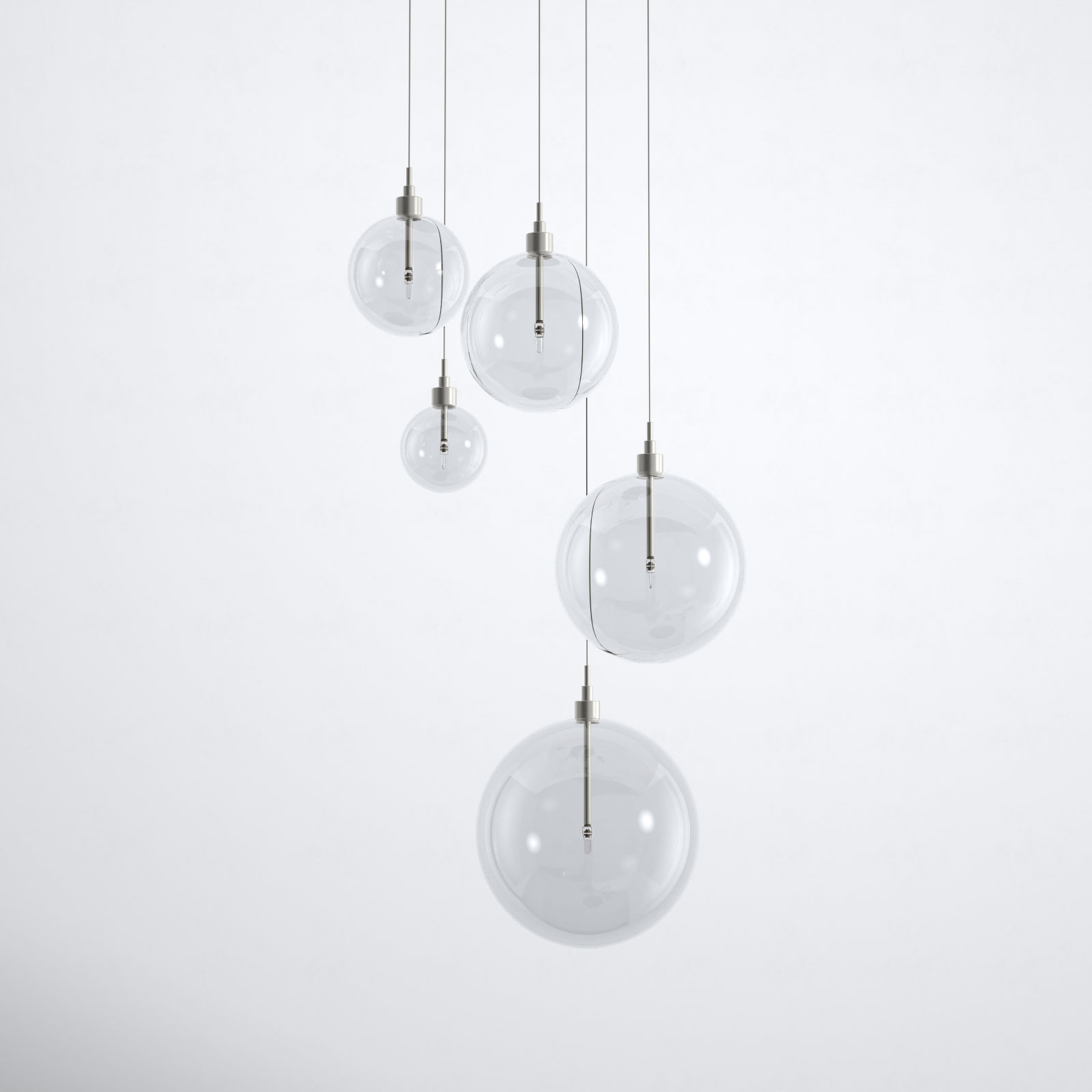 Jensi 5-Light Chandelier, Brushed Nickel