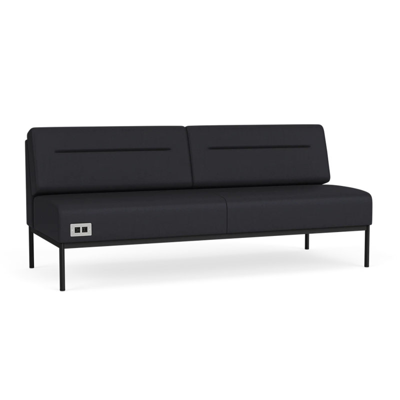 Canapé Darsey, Avec alimentation, Noir, Noir Patriot Plus