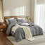 Ensemble de housse de couette à rayures 100% coton délavé Life-114395754-114395755