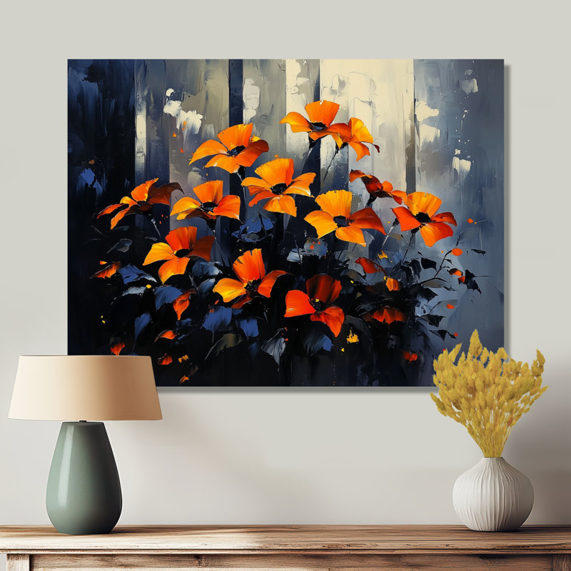 «Night Forest Plants In The Dark II», impressions sur toile de plantes, 12" H x 20" W, Toile tendue