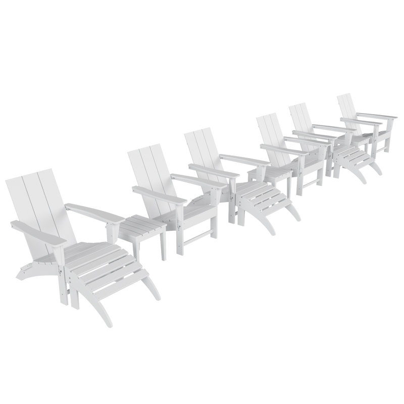 Joubert 6 - Person Patio Conversation Set, White