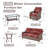 5-Piece Wicker Patio Furniture Set, 6-Inch  Thick Cushioned 360° Swivel Glider Chairs & Sofa-1462481160