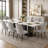 Tufted Upholstered Faux Leather Dining Chairs with Two Tone Metal Legs-818729254