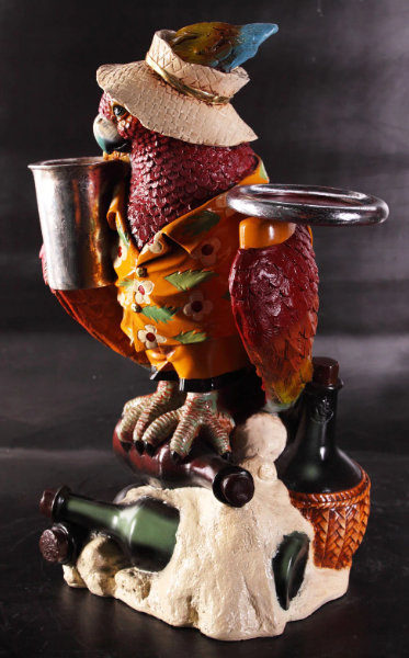 Small Parrot Butler Statue
