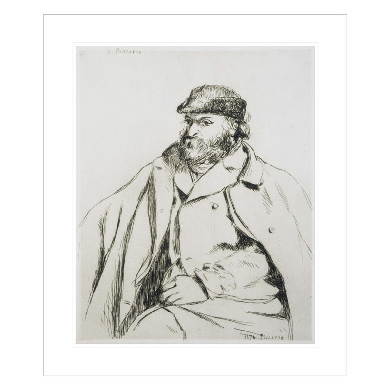 Portrait of Cezanne (State I) par Camille Pissarro, impression giclée encadrée, H 27,67 po x l 23,5 po