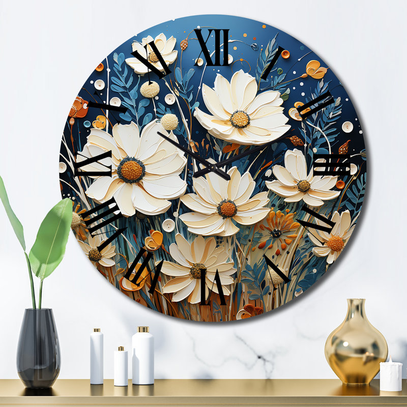 Charlett - Horloge murale florale, Grand