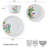 Studio Nova Underwater Life 12-Piece Porcelain Dinnerware Set, Service For 4