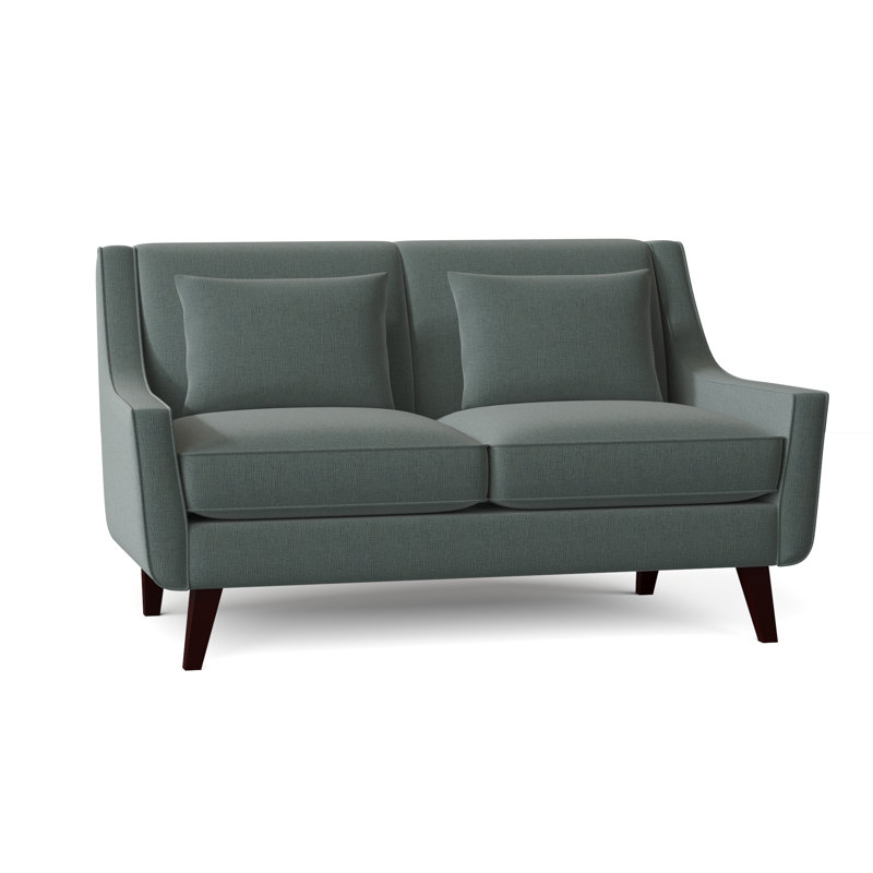 Gros Upholstered 61'' Loveseat, Heavenly Robins Egg Chenille