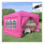 Tente 10 x 10 po avec auvent et parois latérales amovibles, abri de fête d'extérieur magenta avec fenêtres