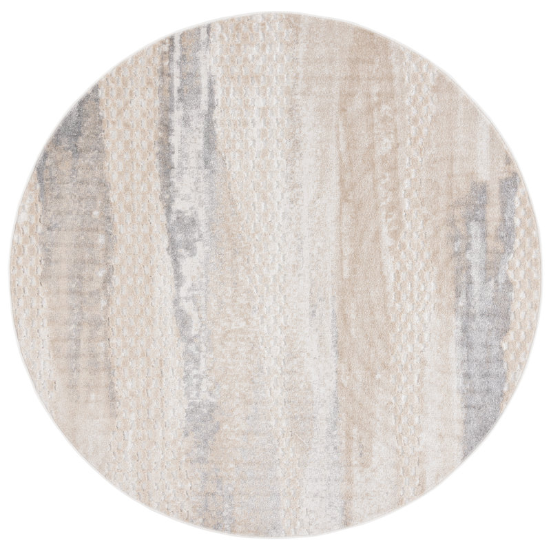 Keylen Performance Abstract Rug, Round 6'7"