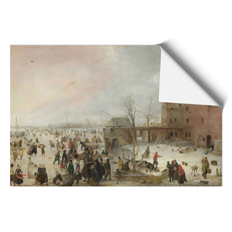 Winter Scene on the Ice by Hendrick Avercamp - Frameless Print, 21cm H x 30cm W x 0.1cm D