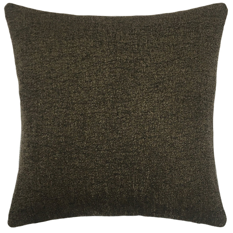  Housse de coussin d'extérieur carré et insert, 22 po x 22 po, Brun