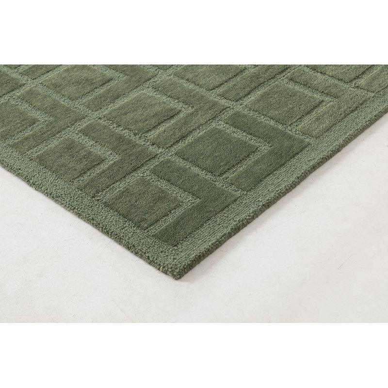Verde Hand Tufted Wool Indoor Rug, Runner: 2'6"x8'