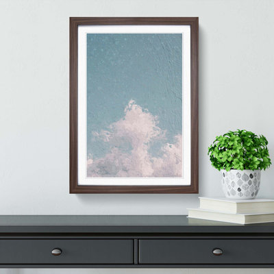 White Clouds Reaching Upwards - Framed Print