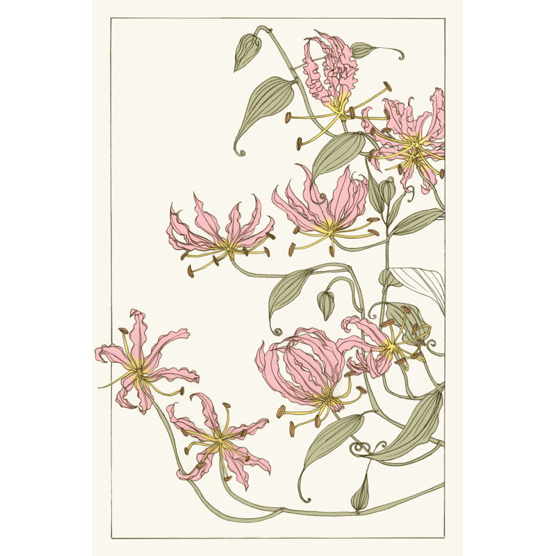 Lis botanique Gloriosa I, H 36 po x l 24 po x P 1,25 po