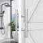 Ensemble de poignées de porte coulissantes rondes doubles JUBEST 12 po, acier argenté (forme en H)