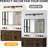 40.5 Inch Farmhouse Vanity Light Fixture With Clear Glass Shades - 5 Light Black And Gold Wall Sconce For Bathroom Mirror, Living Room, Hallway-1908659656-1908659650-1908659648