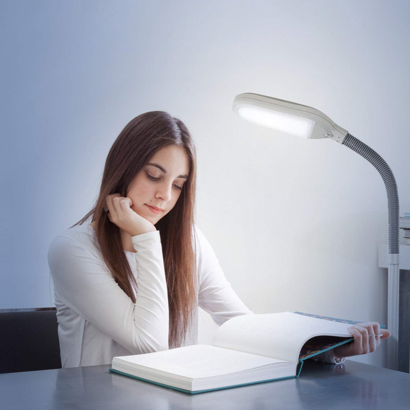 42" Bright LED Floor Reading Lamp, White
