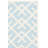 Fung Hand Woven Flat Weave Wool/Cotton Geometric Rug in Light Blue/Ivory-1199255487