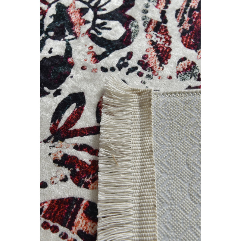 Premium Area Rug (5.2 x 7.5 ft), 100% Polyester, 0.2 in Pile Height | Antibacterial, Non-Slip Underside, Machine Washable | Elegant Design for Living Room & Bedroom Decor, Soft and Durable