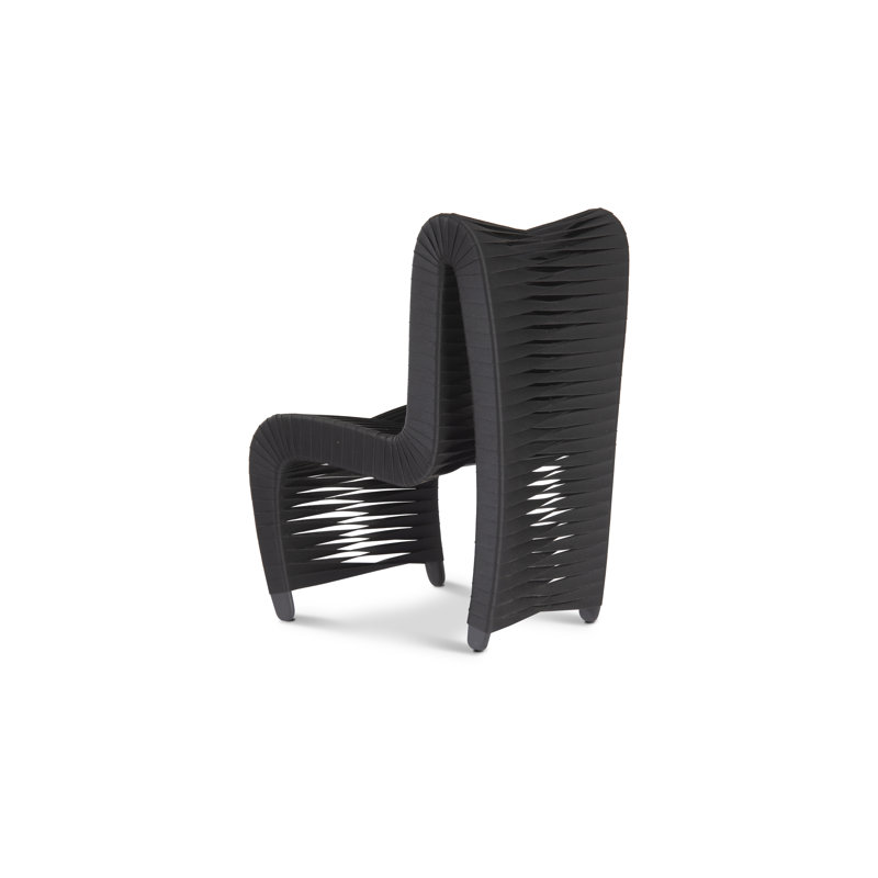 Seat Belt Dining Chair High Back Black