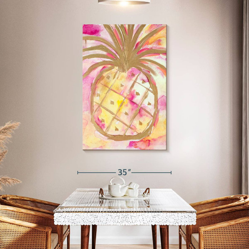 Ananas or rose Yarlin, H 48 po x l 32 po
