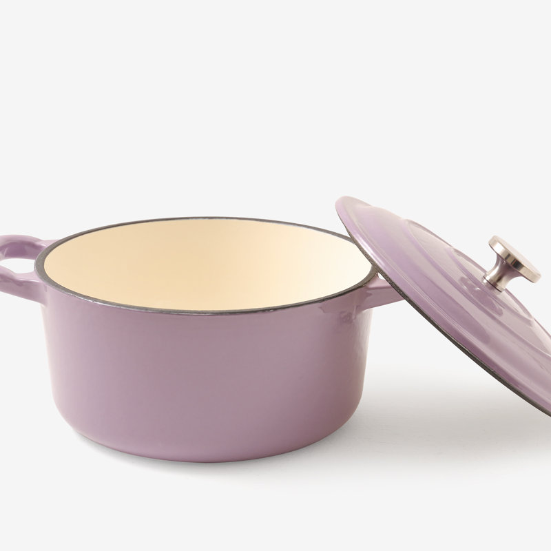 Grande cocotte ronde en fonte émaillée antiadhésive 1,9 pte RJ LEGEND, Mauve