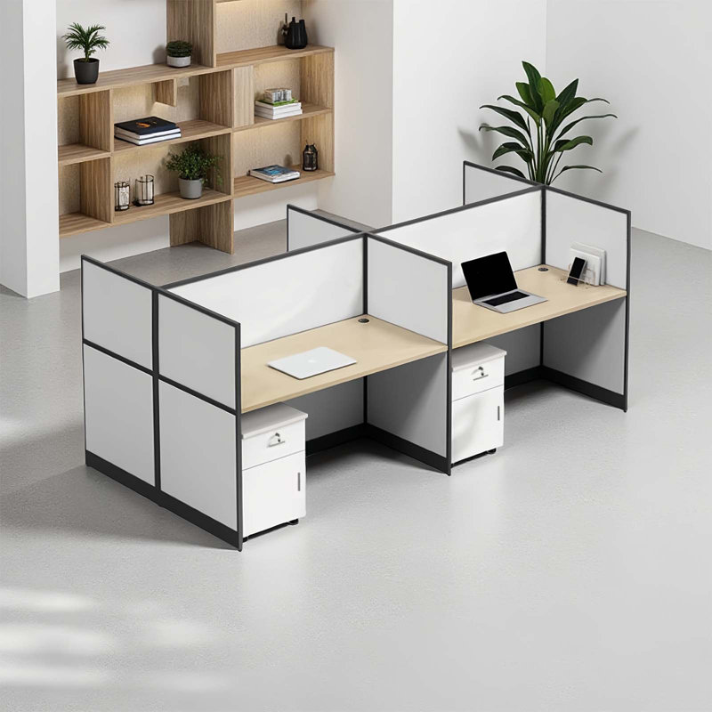 Poste de travail rectangulaire avec câble pour 2 à 6 personnes , H 47,24 po x l 120,47 po x P 59,84 po