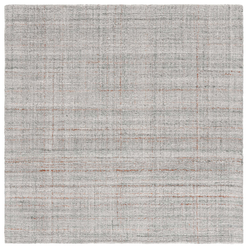 Abstract Hand Tufted Performance Rug, Square 6'