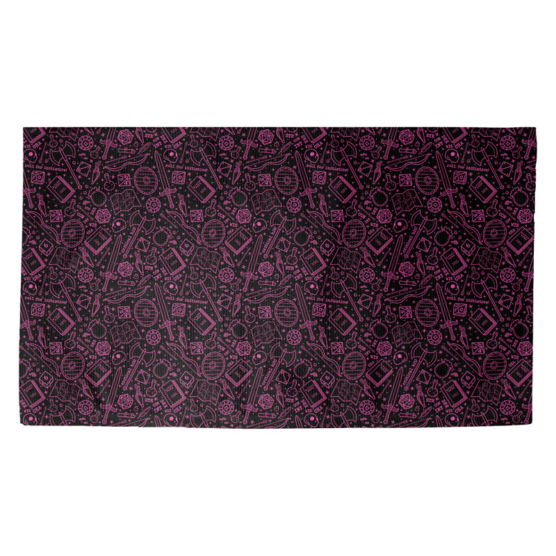 Indoor Doormat, 3'3" W x 5'3" L, Pink/Black