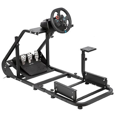 Anman Racing Simulator Cockpit Stand with Red Racing Chair fit Logitech G29 G920 G923 Thrustmaster -  37HSHDWQT