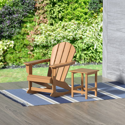 Chaise berçante en plastique avec table d'appoint Laguna Adirondack