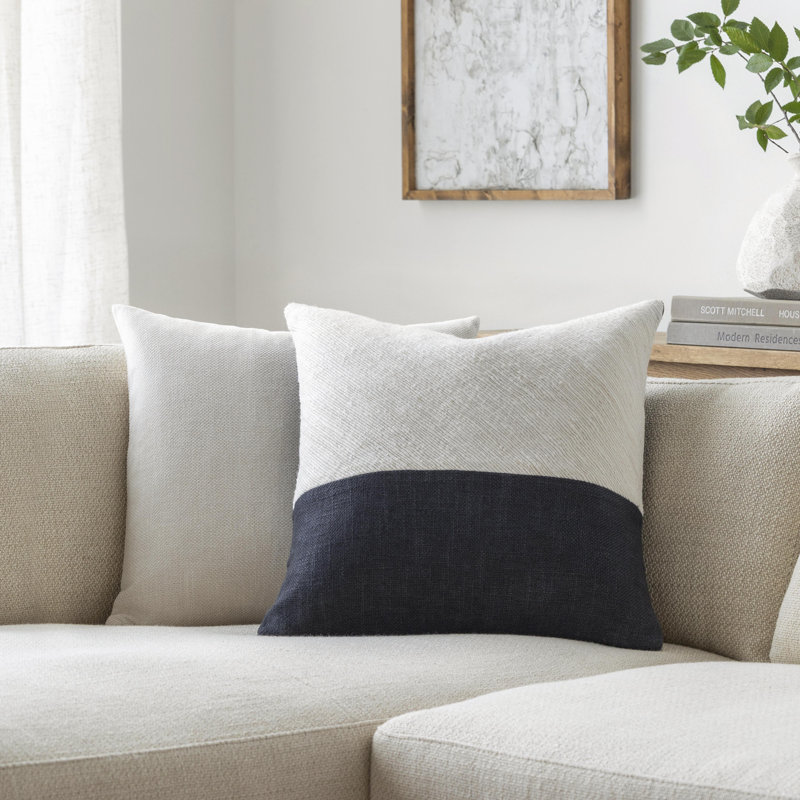 Housse et insert de coussin carré en mélange de lin, 18 po x 18 po, Duvet