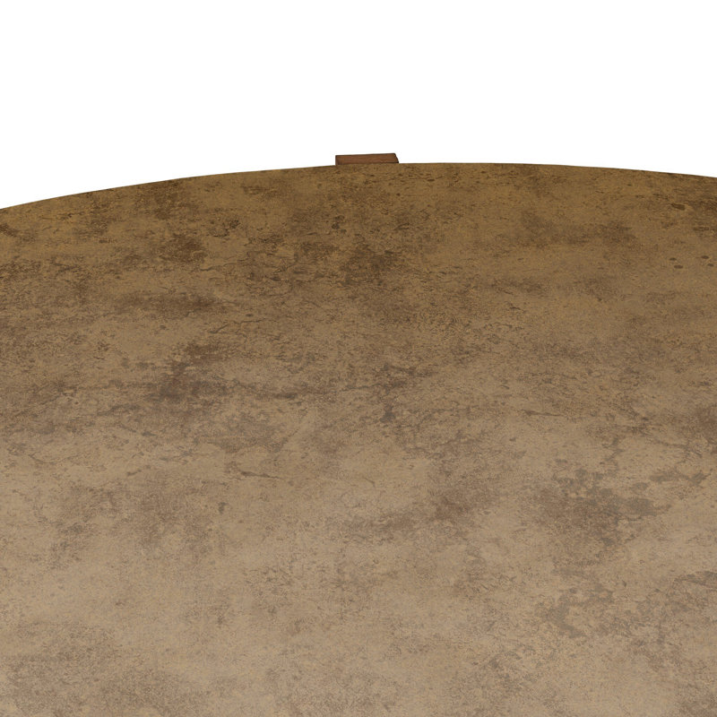 Bingham Coffee Table, 17.75"H x 55"W x 55"D, Antiqued Brass Aluminum