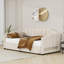 Lit de jour simple rembourré extensible de taille XL avec éclairage à DEL et tiroirs de rangement-452267591