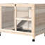 Enclos naturel en bois avec roulettes portatives - Étanche, compact, pour les petits espaces