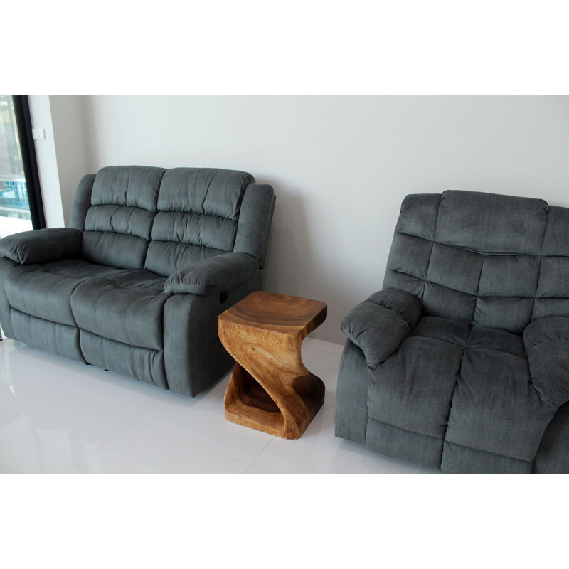 Table de bout en bois massif Channen, H 20 po x l 15 po x P 15 po, Bois brun